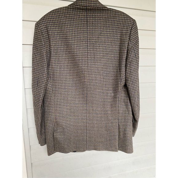 MASSIMO DUTTI HANDMADE OVERSIZED WOOL CHECK TARTAN COAT RARE Size 48/38 - Picture 4 of 9